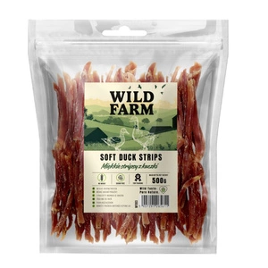 WILD FARM Fâșii moi de rață 500 g gustare pentru câini
