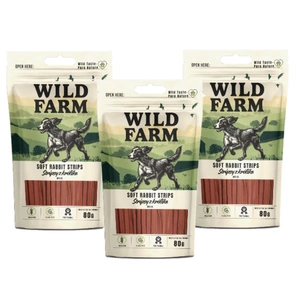 WILD FARM fâșii de iepure 3x80g tratează câinii