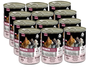 PetRepublic hrană pentru pisici cu o singură sursă de proteine, bucăți în sos, 12x400g