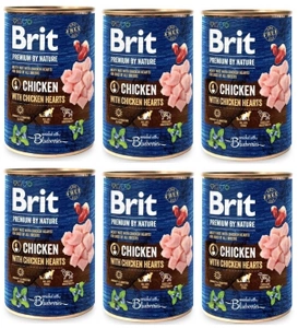 Brit Premium by Nature Pui cu inimi de pui 6x400g