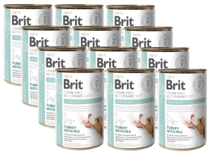 BRIT GF diete veterinare pentru câini Struvite 12x400g hrană umedă pentru câini