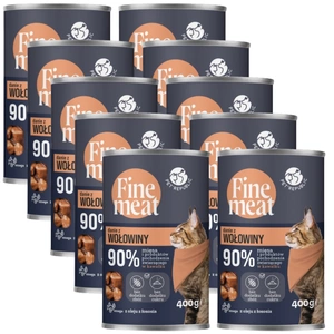 PetRepublic Fine Meat preparat cu carne de vita 10x400g pentru o pisica