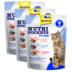 GIMCAT NUTRI POCKETS Sea Mix Tauryna 3x150g