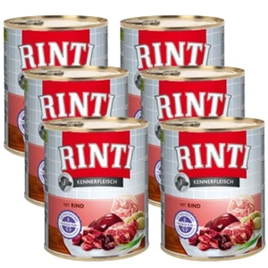 Rinti Kennerfleisch hrană umedă pentru câini – vită 6x800g