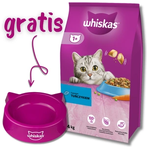 WHISKAS Hrană uscată pentru pisici 1+ cu ton 14kg + CASTRON GRATUIT PENTRU PISICI !!!