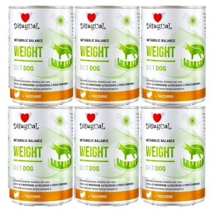 Disugual Hrană umedă pentru câini Veterinary WEIGHT Curcan (adult) 6x400g