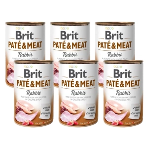 Brit Pate & Meat Cu iepure 6x400g