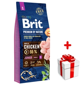 Brit Premium By Nature Junior S cu pui 8kg + o surpriză pentru câinele tău GRATUIT!