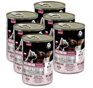 PetRepublic hrană pentru câini cu o singură proteină, bucăți în sos, 6 x 400 g