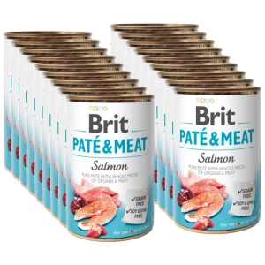 Brit Pate & Meat Cu somon 18x400g