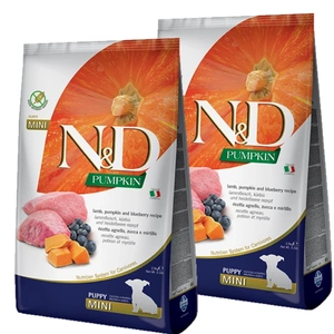 Farmina N&amp;D Pumpkin Grain Free Canine Puppy Mini Lamb &amp; Blueberry 2 x 7 kg