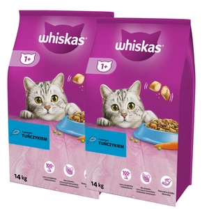 WHISKAS Hrană uscată pentru pisici 1+ cu ton 14 kg x 2 - 3% reducere!!!