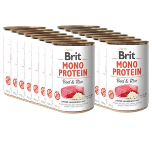 Brit Mono Protein Carne de vită și orez brun 18x400g