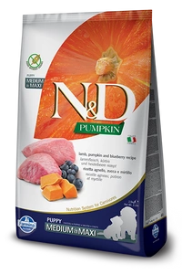 Farmina N&D Pumpkin Grain Free Canine Puppy Medium&Maxi Lamb&Blueberry 12kg