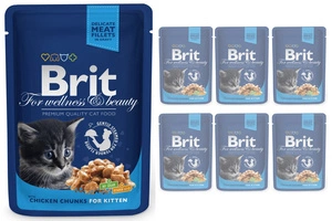 Brit Premium Kitten pentru pisoi cu pui în sos 6x100g