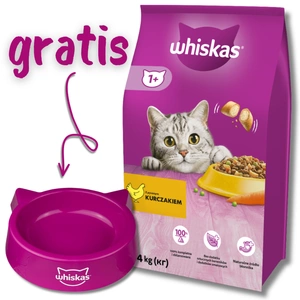 WHISKAS Hrană uscată pentru pisici 1+ cu pui 14kg + CASTRON GRATUIT PENTRU PISICI !!!