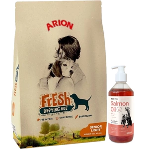 Arion Fresh Senior Light 12kg+LAB V Ulei de somon pentru câini și pisici 500ml
