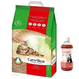 Rettenmaier Polonia JRS Cats Best Original 20 l/8,6 kg + LAB V Ulei de somon pentru câini și pisici 500 ml
