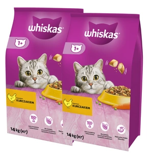 WHISKAS Hrană uscată pentru pisici 1+ cu pui 14 kg x 2 - 3% reducere!!!  Dacă sacii de 14 kg nu sunt disponibili, vom trimite 2 saci de 7 kg.