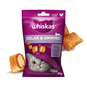 WHISKAS Relax & Relieve 45g tratează pisica, cu pui