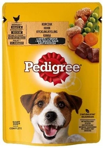 PEDIGREE Adult pungă 100 g – hrană umedă pentru câini cu pui și legume în sos