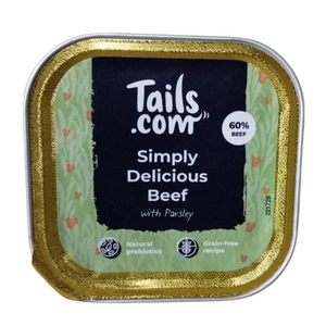 Tails.com Simply Delicious Carne de vită cu pătrunjel 150g Fără cereale