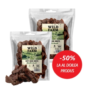 WILD FARM Duck knots 2x500g gustare pentru câini