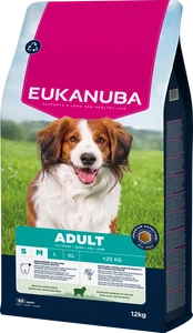 EUKANUBA Adult Small & Medium Breed Bogată în miel și orez 12 kg