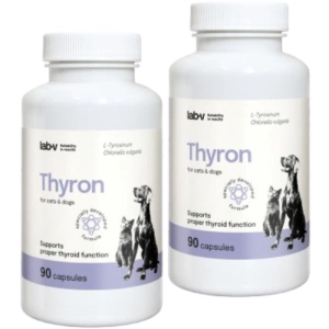 LAB-V Thyron - Suport pentru funcția tiroidiană normală pentru câini și pisici 2x90 capsule