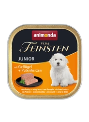 Animonda Dog Vom Feinsten Junior Inimi de pasăre și curcan 150g