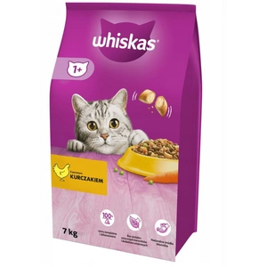 WHISKAS Hrană uscată pentru pisici 1+ cu pui 7kg