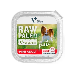 VETEXPERT RAW PALEO PATE MINI adult beef 6x150g - tavă cu carne de vită
