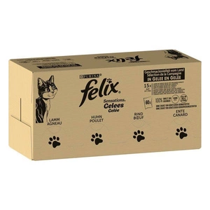 FELIX Hrană fantastică pentru pisici, arome asortate, jeleu, 120x85g