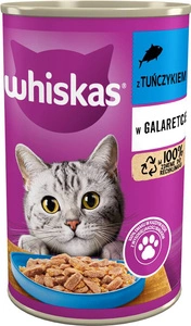 WHISKAS Hrană umedă pentru pisici 1+ cu ton în jeleu 400 g