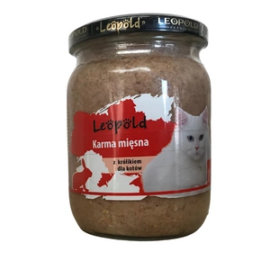 Leopold Hrană din carne de iepure pentru pisici 500g (Borcan)