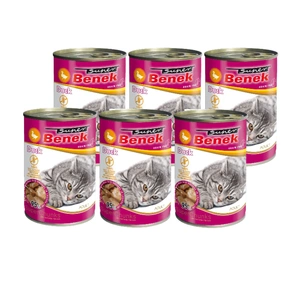 Super Benek KOT bucăți fără cereale cu rață în sos 6x415 g