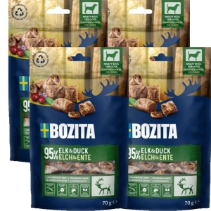 BOZITA Meaty Bites elan, rață tratament pentru câini 4x70g