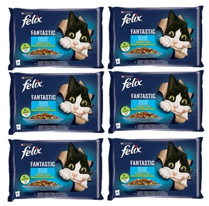 FELIX Fantastic Country Flavours în jeleu cu somon și păstrăv  12x(4x85g)