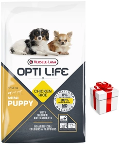 Versele-Laga Opti Life Puppy Mini pentru rase mici Pui și orez 7,5 kg+Surpriză Pentru Câine