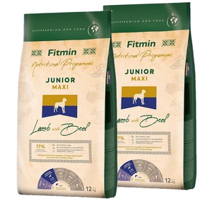 FITMIN Maxi Junior Miel și vită 2x12kg