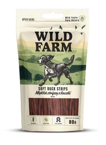 WILD FARM Fâșii moi de rață 80 g gustare pentru câini