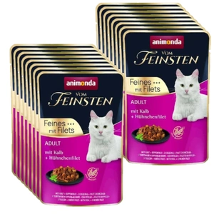 ANIMONDA Cat Vom Feinsten Adult Vițel + File de pui Pungă de 18x85g