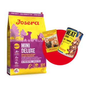 JOSERA Mini Deluxe 10kg + 1x Denties & MeatLovers GRATIS!