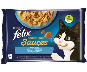 FELIX Sensations Arome de pește în sos cu cod și sardine 4x85g