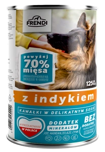 FRENDI  bucăți în sos delicat cu curcan 1250g