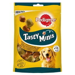 Pedigree Tasty Bites Cuburi crocante pentru câini cu pui și rață 130 g
