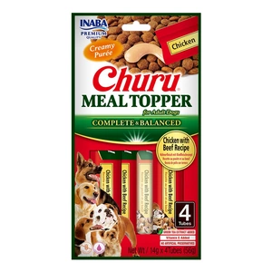 INABA Hrană pentru câini Topper Pui cu carne de vită Rețetă 4x14 (56g)