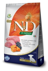 Farmina N&amp;D Pumpkin Grain Free Canine Puppy Mini Lamb &amp; Blueberry 2,5 kg