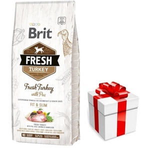 Brit Fresh Curcan și Mazăre Adult Fit & Slim 12 kg+ SURPRIZĂ PENTRU CÂINI