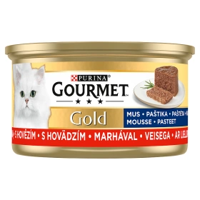 Purina Gourmet Gold mousse cu carne de vită 85g